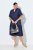 Ulla Popken 840367 Vestido midi de manga curta com decote em V Azul-marinho - Vestidos midi - Vestidos Midi Tamanhos Grandes