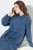 Ulla Popken 840972 Vestido de sweat com folhos Índigo - Vestidos de moletom - 