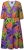 Ulla Popken 841034 Vestido estampado com manga 3/4 Azul-marinho - Vestidos maxi - Vestidos maxi plus size para mulher