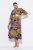 Ulla Popken 841034 Vestido estampado com manga 3/4 Azul-marinho - Vestidos maxi - Vestidos maxi plus size para mulher
