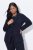 Ulla Popken 841163 Blazer em malha jacquard Azul-marinho - Blazers e Coletes - Blazers em Tamanhos Grandes