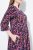 Ulla Popken 841219 Vestido comprido floral Roxo escuro - Vestidos maxi - Vestidos maxi plus size para mulher
