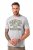 JP1880 T-shirt Short Sleeve Chest Print Grey Melange - T-shirts - T-shirts Homem Tamanhos Grandes