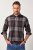 JP1880 Shirt Flannel Long Sleeve Dark Brown - Camisas - Camisas Homem Tamanhos Grandes