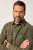 JP1880 Denim Shirt Long Sleeve Olive Green - Camisas - Camisas Homem Tamanhos Grandes