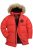 JP1880 Parka Quilted Faux Fur Hood Red - Casacos - Casacos Homem Tamanhos Grandes