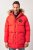 JP1880 Parka Quilted Faux Fur Hood Red - Casacos - Casacos Homem Tamanhos Grandes