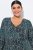 Ulla Popken 841839 Vestido de jersey com padrão animal e manga 3/4 Verde escuro - Vestidos midi - Vestidos Midi Tamanhos Grandes