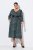 Ulla Popken 841839 Vestido de jersey com padrão animal e manga 3/4 Verde escuro - Vestidos midi - Vestidos Midi Tamanhos Grandes