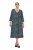 Ulla Popken 841839 Vestido de jersey com padrão animal e manga 3/4 Verde escuro - Vestidos midi - Vestidos Midi Tamanhos Grandes