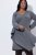 Ulla Popken 841941 Vestido de malha de manga comprida Cinzento mesclado - Vestidos de malha - 