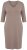 Ulla Popken 841952 Vestido de sweat com decote em V Castanho claro - Vestidos - Vestidos para todos os tamanhos
