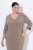 Ulla Popken 841952 Vestido de sweat com decote em V Castanho claro - Vestidos - Vestidos para todos os tamanhos