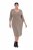 Ulla Popken 841952 Vestido de sweat com decote em V Castanho claro - Vestidos - Vestidos para todos os tamanhos