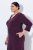 Ulla Popken 841952 Vestido de sweat com manga 3/4 Ameixa - Vestidos midi - Vestidos Midi Tamanhos Grandes