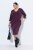 Ulla Popken 841952 Vestido de sweat com manga 3/4 Ameixa - Vestidos midi - Vestidos Midi Tamanhos Grandes