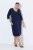 Ulla Popken 841952 Vestido de sweat com decote em V Azul-marinho - Vestidos - Vestidos para todos os tamanhos