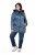 Ulla Popken 842013 Casaco acolchoado Azul ganga - Jaquetas - Casacos plus size para mulher