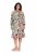 Ulla Popken 842471 Vestido evasê com manga 3/4 Champanhe - Vestidos - Vestidos para todos os tamanhos