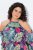 Ulla Popken 842471 Vestido midi estampado Azul-marinho - Vestidos midi - Vestidos Midi Tamanhos Grandes