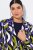 Ulla Popken 842680 Blazer estampado em jersey punto di Roma Azul-marinho - Blazers e Coletes - Blazers em Tamanhos Grandes