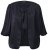 Ulla Popken 842712 Blazer curto com laço e mangas com folhos Preto - Blazers e Coletes - Blazers em Tamanhos Grandes