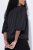 Ulla Popken 842712 Blazer curto com laço e mangas com folhos Preto - Blazers e Coletes - Blazers em Tamanhos Grandes