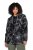 Ulla Popken 842758 Casaco polar floral com capuz Preto - Roupa polar - 