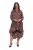 Ulla Popken 842979 Vestido com padrão animal Castanho - Vestidos midi - Vestidos Midi Tamanhos Grandes