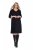 Ulla Popken 843326 Vestido de sweat com manga 3/4 Preto - Vestidos de moletom - 
