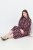 Ulla Popken 843358 Vestido de sweat estampado Ameixa - Vestidos de moletom - 