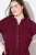 Ulla Popken 843383 Vestido de bombazina com manga 3/4 Bordô - Vestidos maxi - Vestidos maxi plus size para mulher
