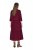 Ulla Popken 843383 Vestido de bombazina com manga 3/4 Bordô - Vestidos maxi - Vestidos maxi plus size para mulher