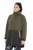 Ulla Popken 843480 Casaco técnico HYPRAR bicolor com capuz Verde azeitona - Casacos - Casacos de Mulher em Tamanhos Grandes