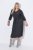 Ulla Popken 843595 Vestido traçado com manga 3/4 Cinzento mesclado - Vestidos midi - Vestidos Midi Tamanhos Grandes