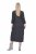 Ulla Popken 843595 Vestido traçado com manga 3/4 Cinzento mesclado - Vestidos midi - Vestidos Midi Tamanhos Grandes