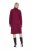 Ulla Popken 843627 Vestido de malha de manga comprida com gola alta Bordô - Vestidos midi - Vestidos Midi Tamanhos Grandes