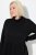 Ulla Popken 844233 Vestido de malha de manga comprida Preto - Vestidos de malha - 