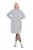 Ulla Popken 844233 Vestido de malha de manga comprida com gola alta Cinzento mesclado - Vestidos de malha - 