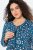 Ulla Popken 844722 Vestido de sweat estampado Petróleo - Vestidos de moletom - 