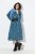 Ulla Popken 844722 Vestido de sweat estampado Petróleo - Vestidos de moletom - 