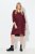 Ulla Popken 844945 Vestido de jersey evasê com decote em V Ameixa - Vestidos em jersey - 