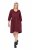 Ulla Popken 844945 Vestido de jersey evasê com decote em V Ameixa - Vestidos em jersey - 