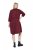 Ulla Popken 844945 Vestido de jersey evasê com decote em V Ameixa - Vestidos em jersey - 
