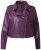 Ulla Popken 845121 Casaco biker em pele sintética Ameixa - Jaquetas - Casacos plus size para mulher