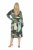 Ulla Popken 845122 Vestido midi estampado com bolsos Turquesa - Vestidos midi - Vestidos Midi Tamanhos Grandes