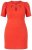 Ulla Popken 845150 Vestido justo de manga curta Vermelho - Vestidos - Vestidos para todos os tamanhos