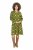 Ulla Popken 845190 Vestido de jersey floral Turquesa - Vestidos em jersey - 
