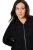 Ulla Popken 845262 Casaco teddy Preto - Jaquetas - Casacos plus size para mulher