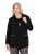 Ulla Popken 845336 Blazer elástico oversize de dois botões Preto - Blazers e Coletes - Blazers em Tamanhos Grandes